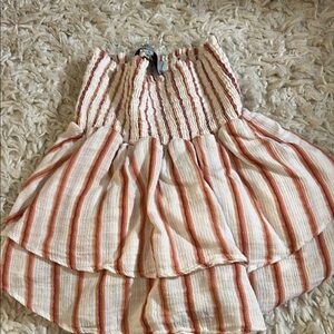 Blue Life Striped Mini Skirt